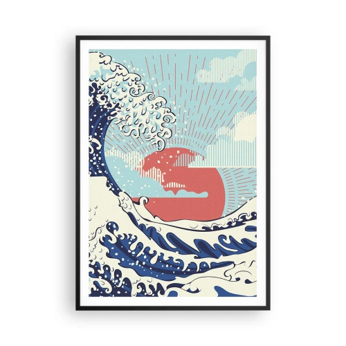 Pôster com moldura preta - Das inspirações japonesas - 70x100 cm