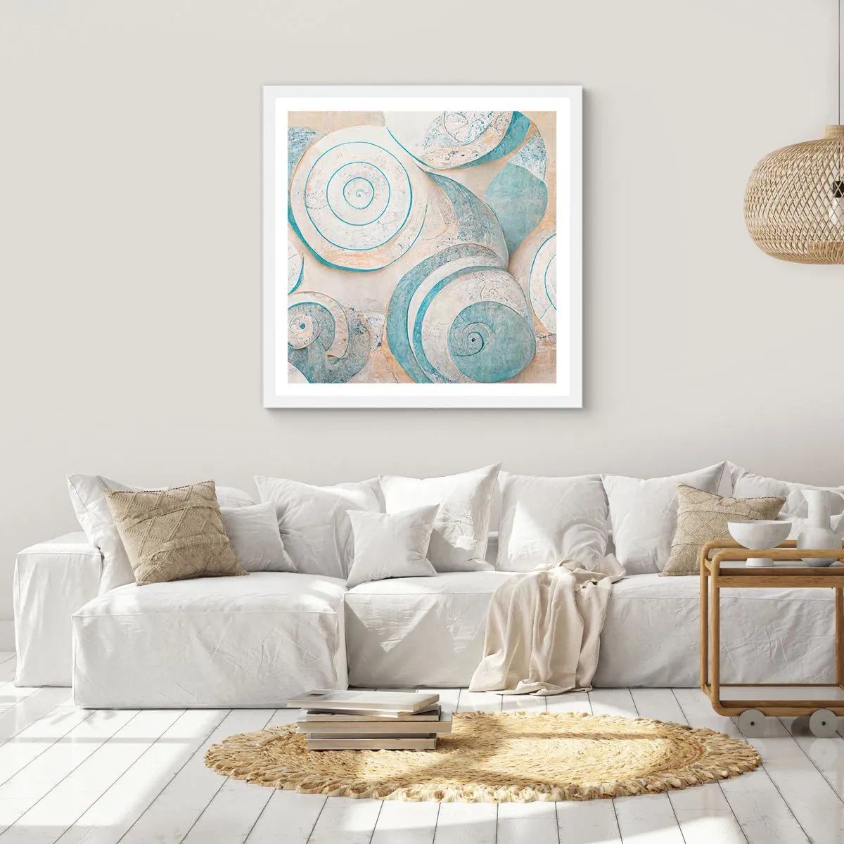 Pôster em moldura branca - O que há dentro da casca? - 30x30 cm