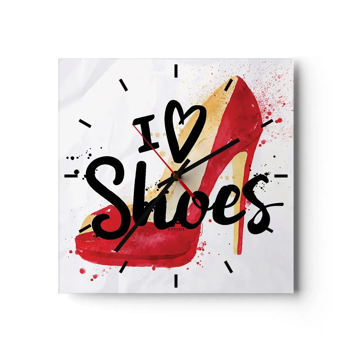 Relógio de parede - Relógio em vidro - O amor tem muitos nomes - 40x40 cm