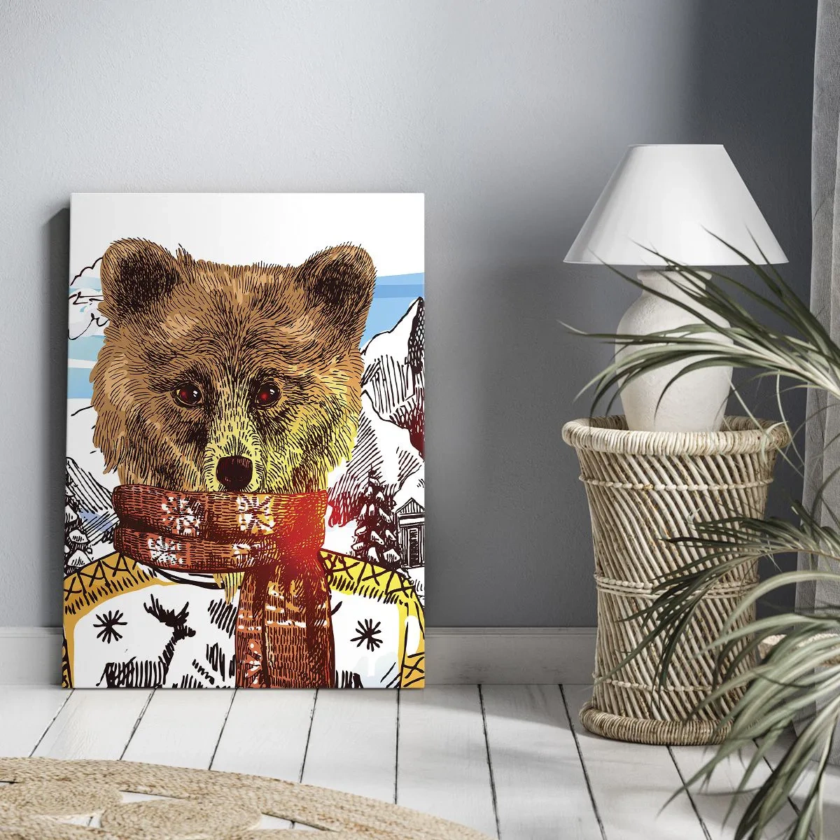 Quadro em tela - Cabana de urso - 50x70 cm