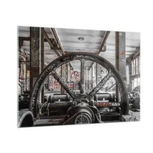Quadro em vidro - A vida secreta da fábrica - 100x70 cm
