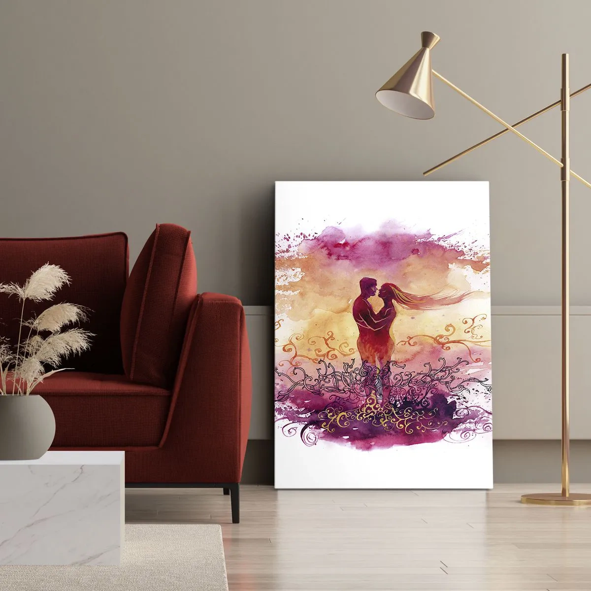 Quadro em tela - Um coração! Eu não preciso de tão pouco... - 50x70 cm