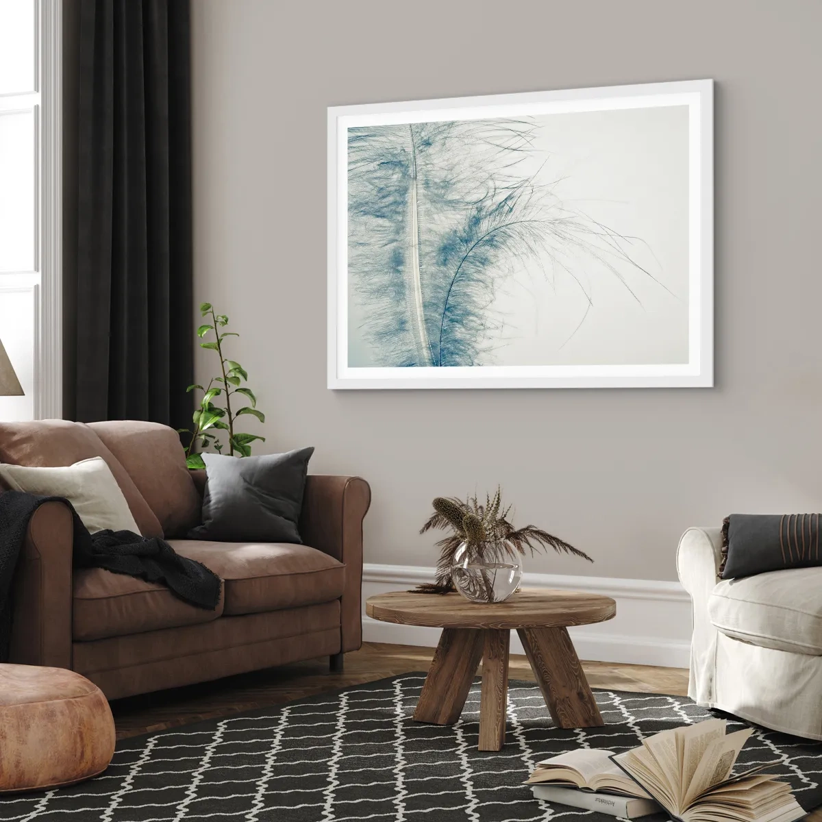Pôster em moldura branca - O sussurro da natureza - 100x70 cm