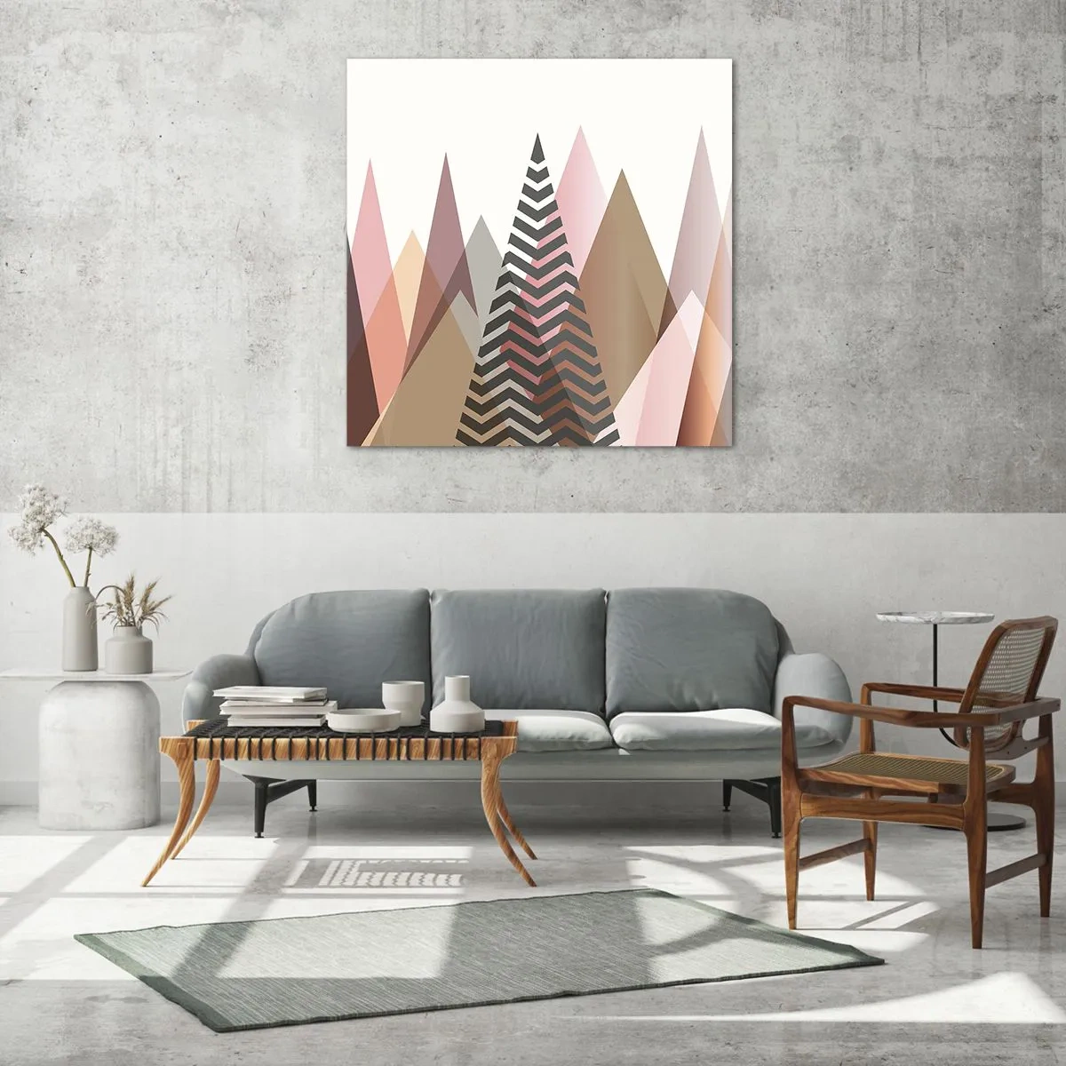 Quadro em vidro - Vista piramidal - 30x30 cm