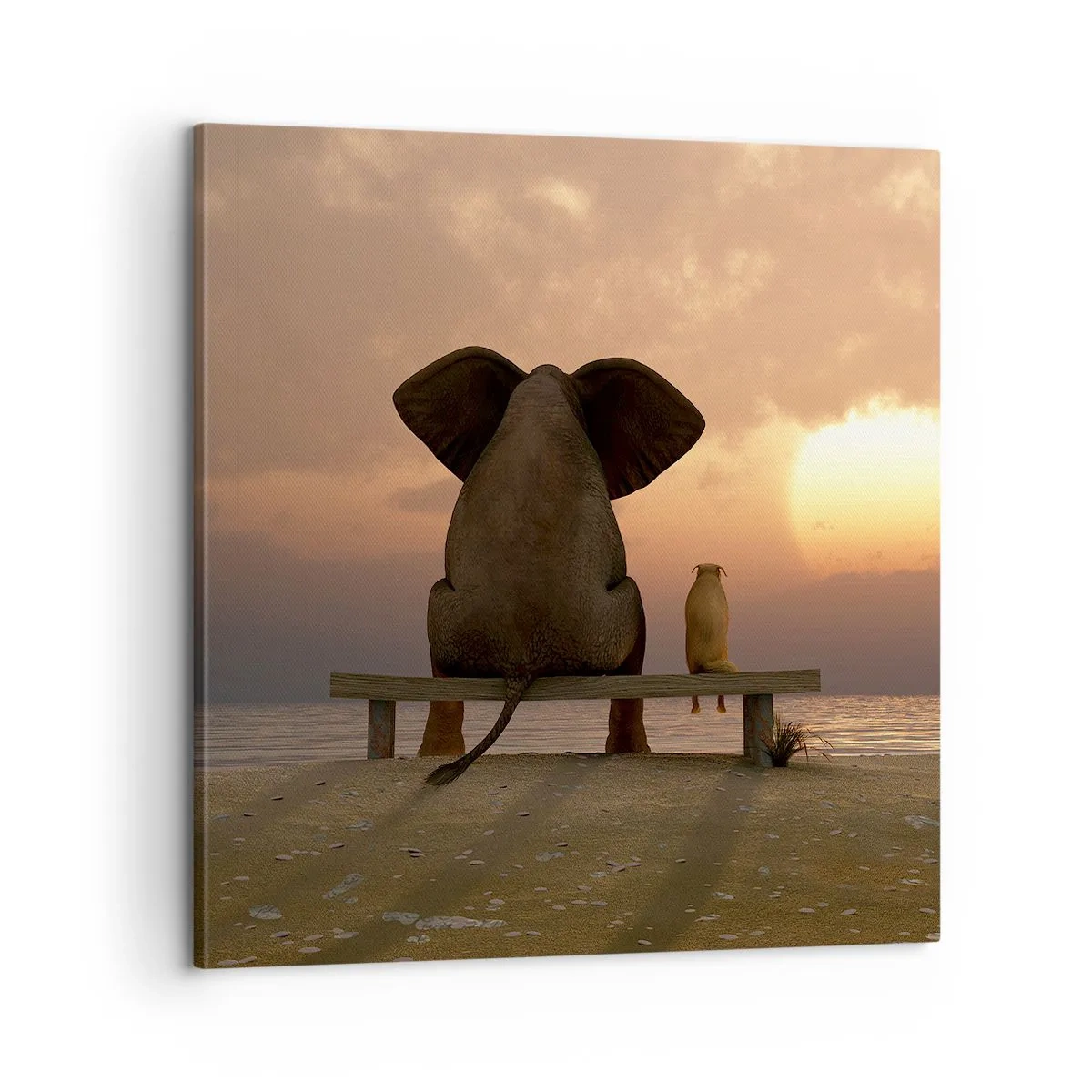 Quadro em tela - Como é bom ficarmos em silêncio juntos - 60x60 cm