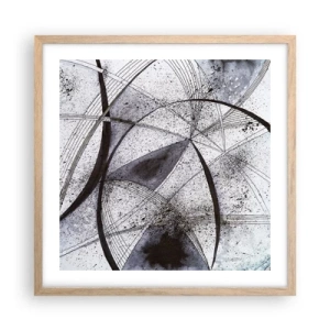 Pôster com moldura de carvalho claro - Fantasia futurista - 50x50 cm