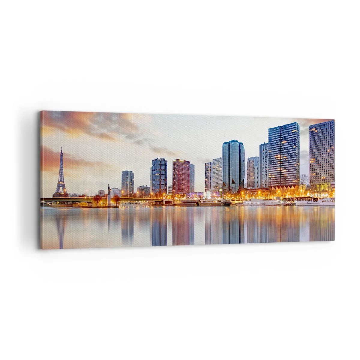 Quadro em tela - A tranquilidade monumental de Paris - 100x40 cm