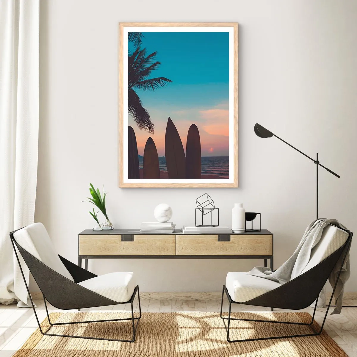 Pôster com moldura de carvalho claro - Amanhã também será divertido - 70x100 cm