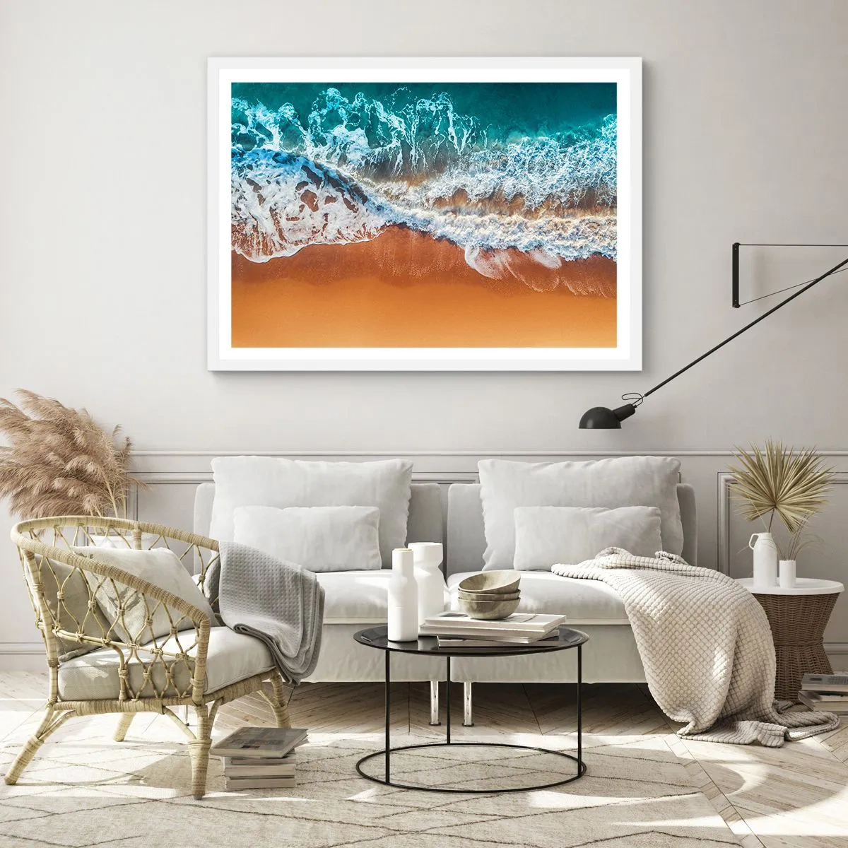 Pôster em moldura branca - Sempre em par - 91x61 cm