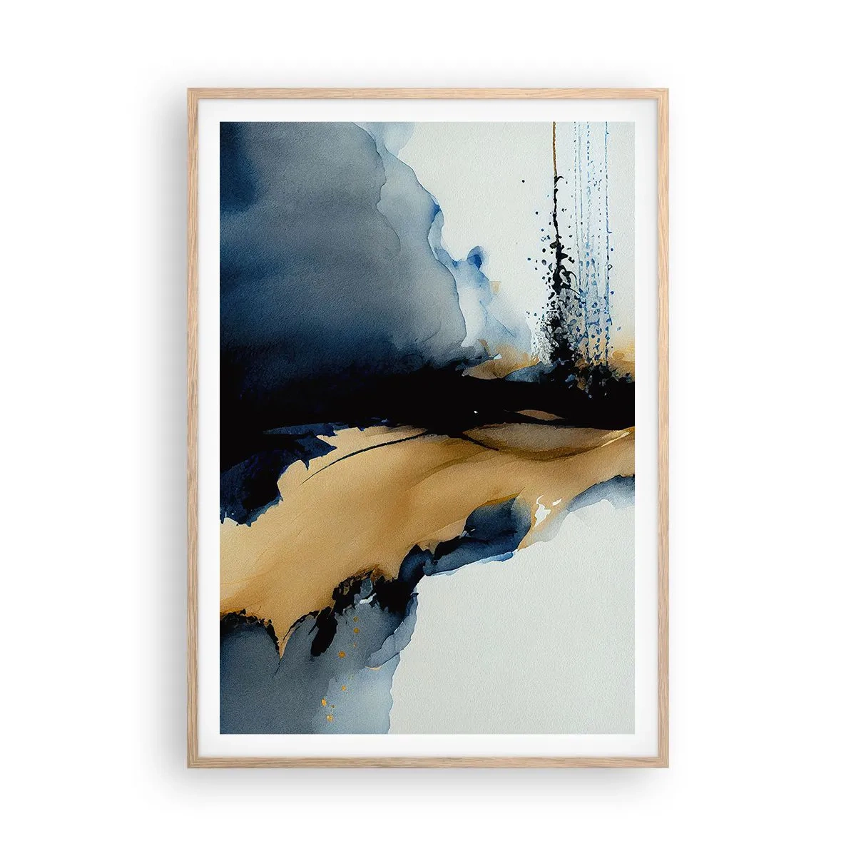 Pôster com moldura de carvalho claro - Atrás da cortina - 70x100 cm