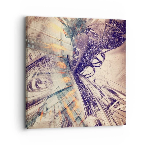 Quadro em tela - Com muita pressa - 30x30 cm
