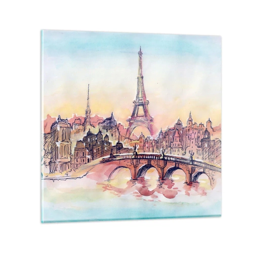 Quadro em vidro - A única cidade deste tipo no mundo - 60x60 cm