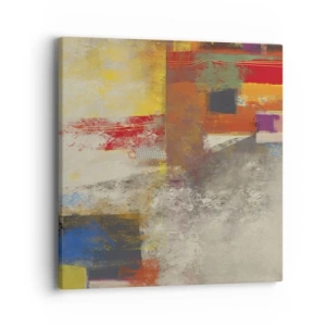 Quadro em tela - Geometria das cores - 40x40 cm