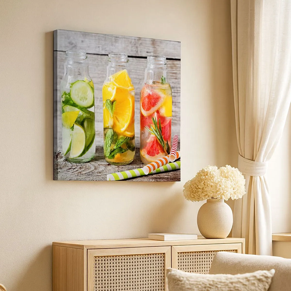 Quadro em tela - Saudável por natureza - 30x30 cm