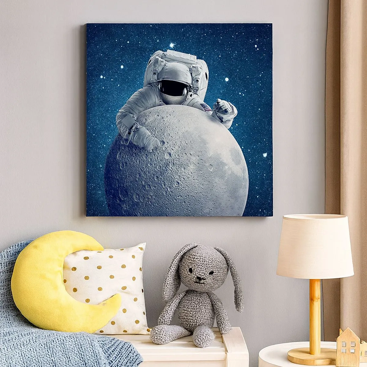 Quadro em tela - Coringa do espaço - 30x30 cm