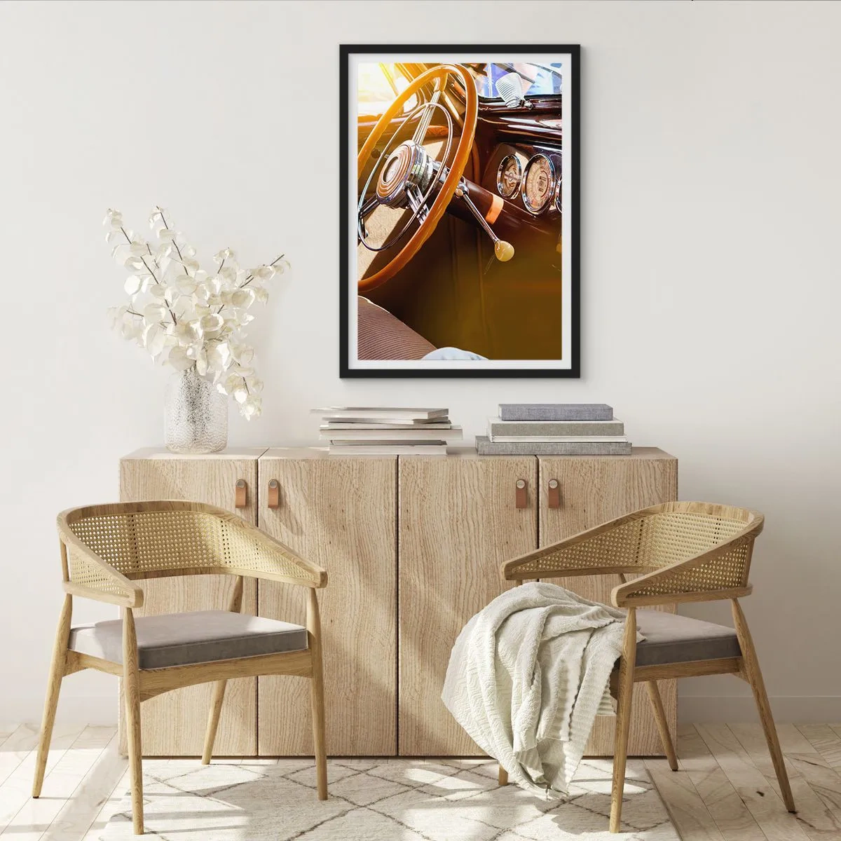 Pôster com moldura preta - Um sopro de luxo do passado - 61x91 cm