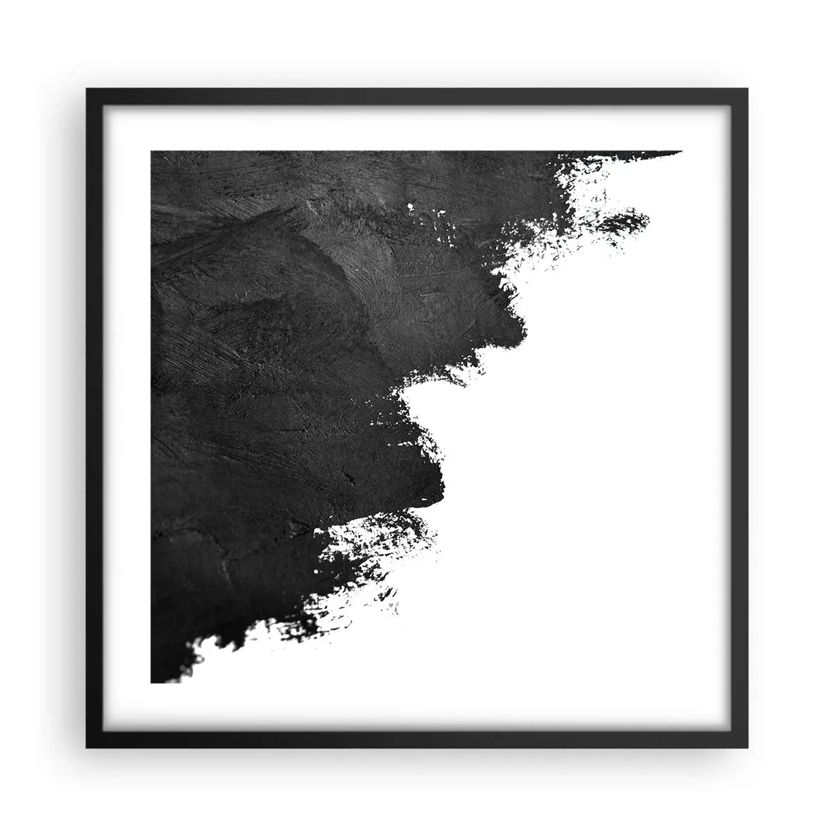Pôster com moldura preta - Elementos: terra - 50x50 cm
