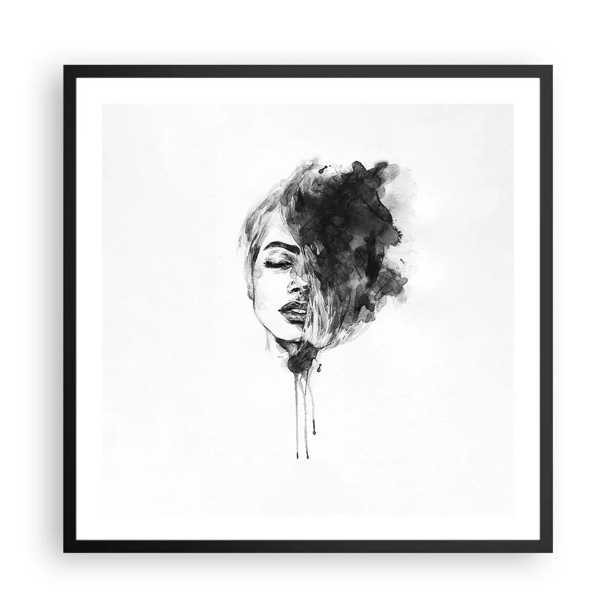 Pôster com moldura preta - O que sonha uma rapariga - 60x60 cm