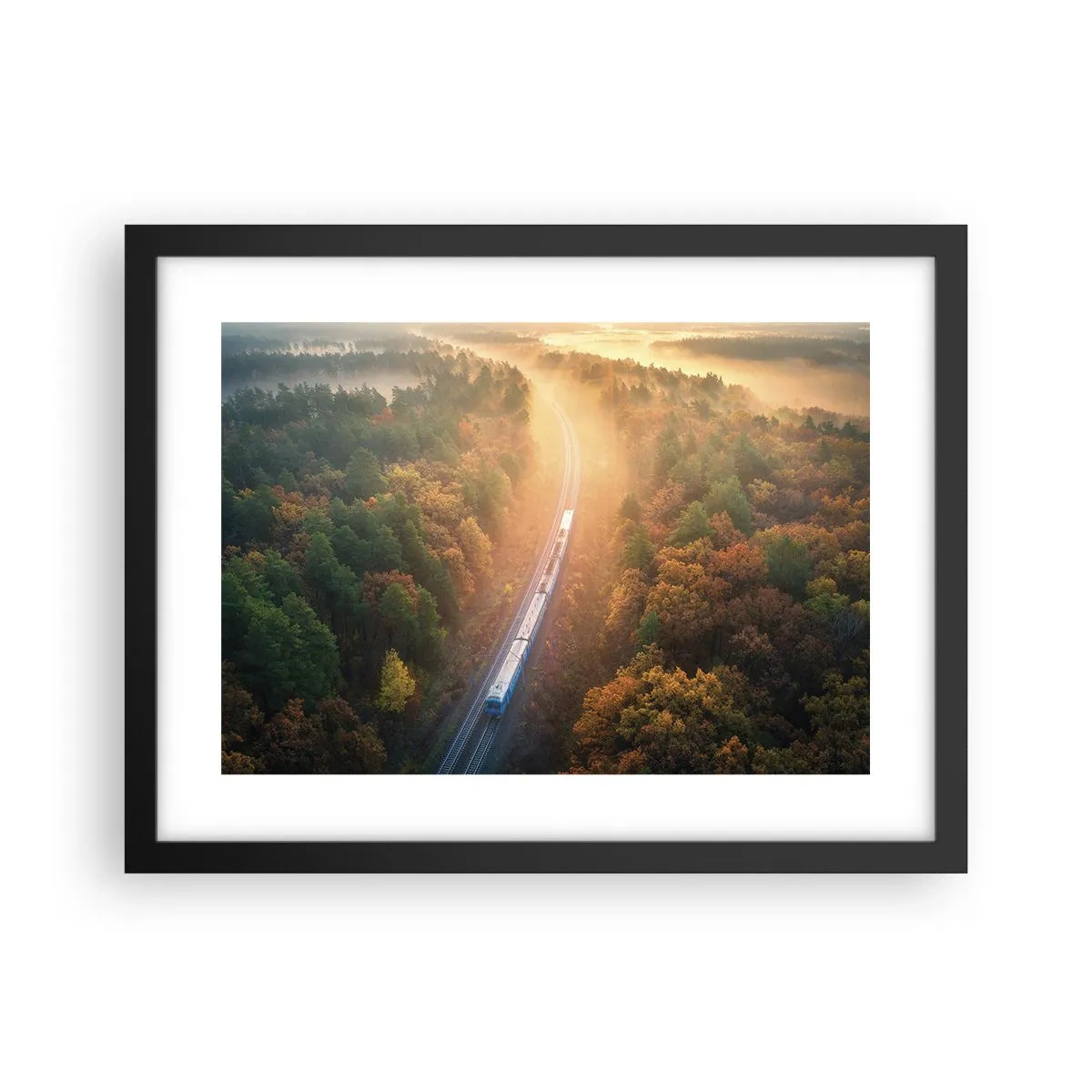 Pôster com moldura preta - Uma viagem de outono - 40x30 cm