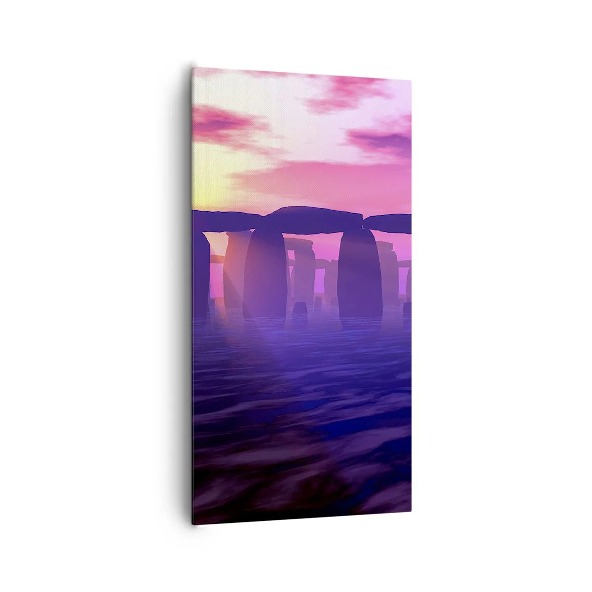 Quadro em tela - O mistério do amanhecer no nevoeiro - 65x120 cm