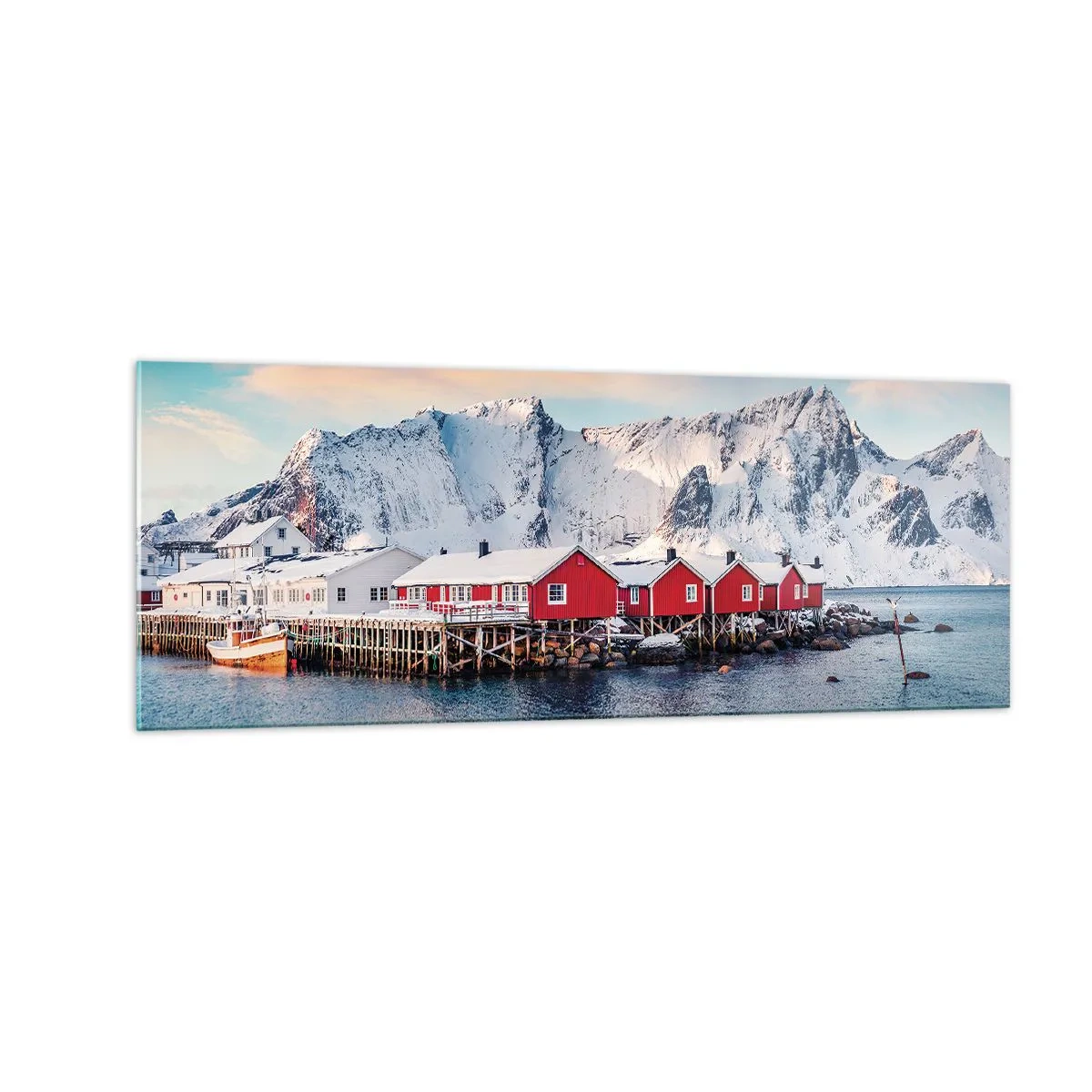 Quadro em vidro - Refpugio do Norte - 140x50 cm