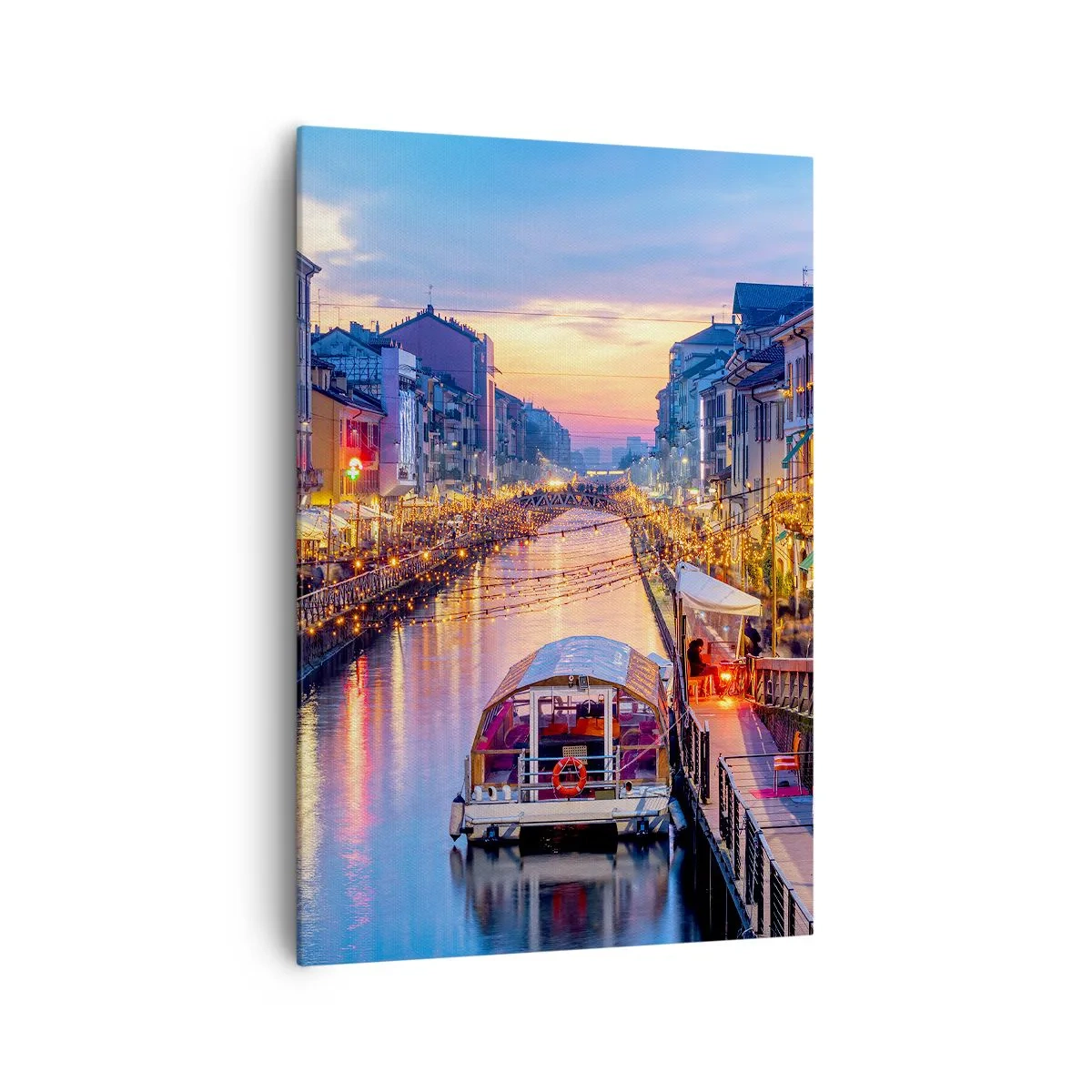 Quadro em tela - Uma noite de luz e diversão - 70x100 cm