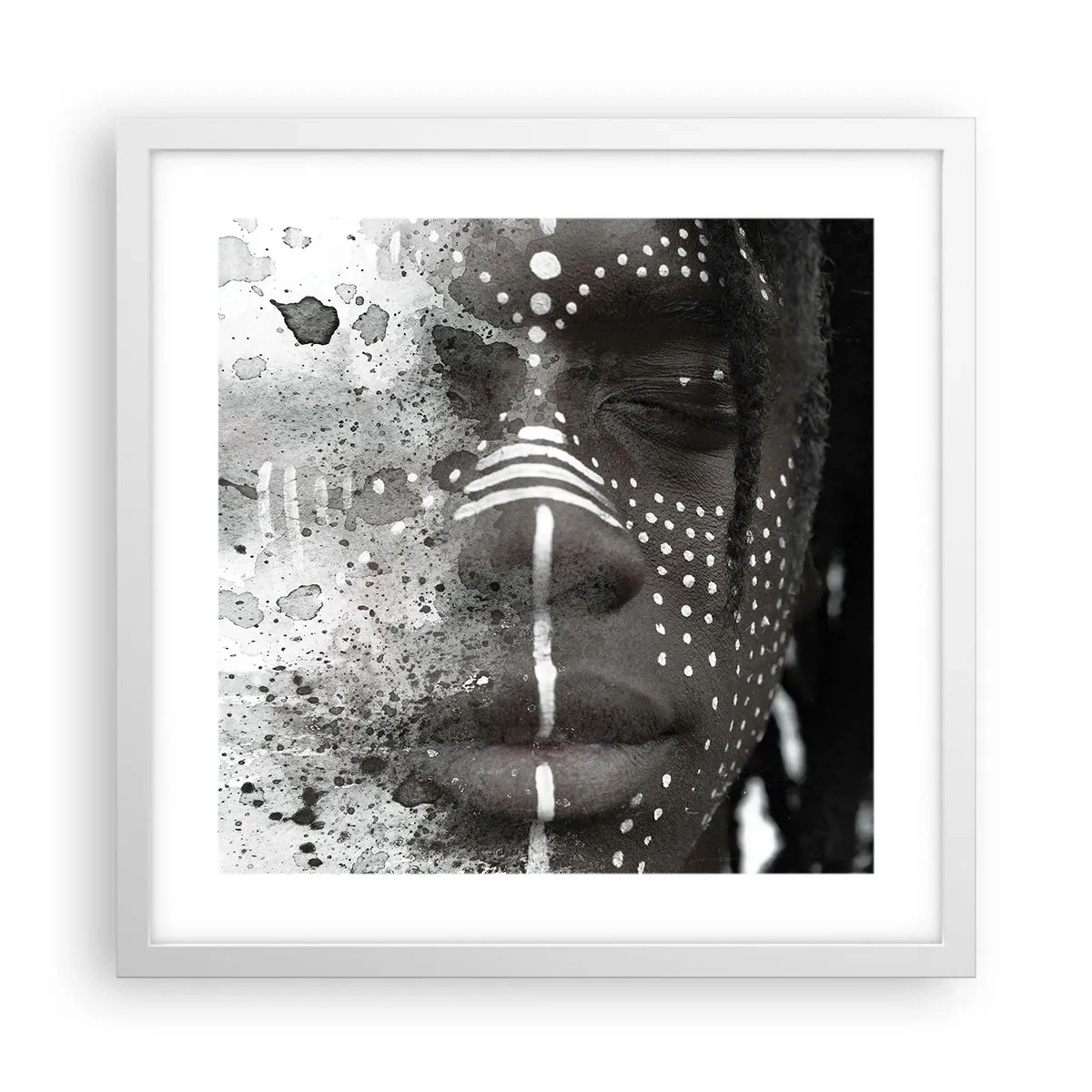 Pôster em moldura branca - Descubra o espírito primordial - 40x40 cm