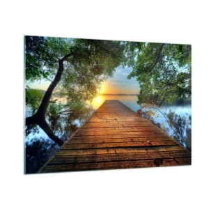 Quadro em vidro - Tome o seu tempo, sente-se - 100x70 cm