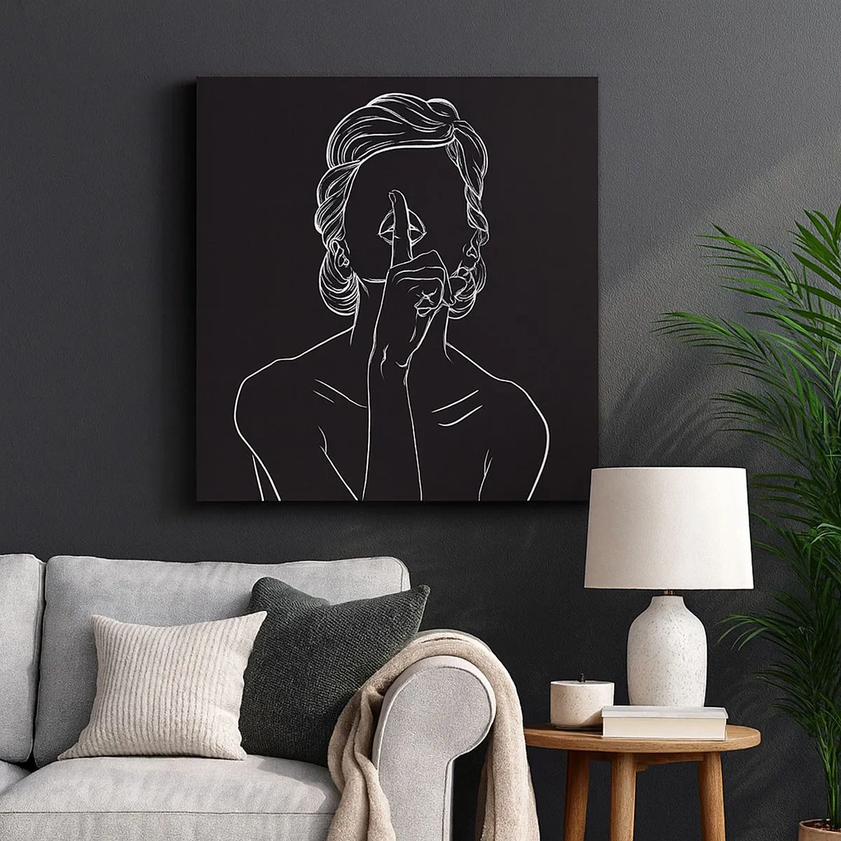 Quadro em tela - A beleza floresce em silêncio - 30x30 cm