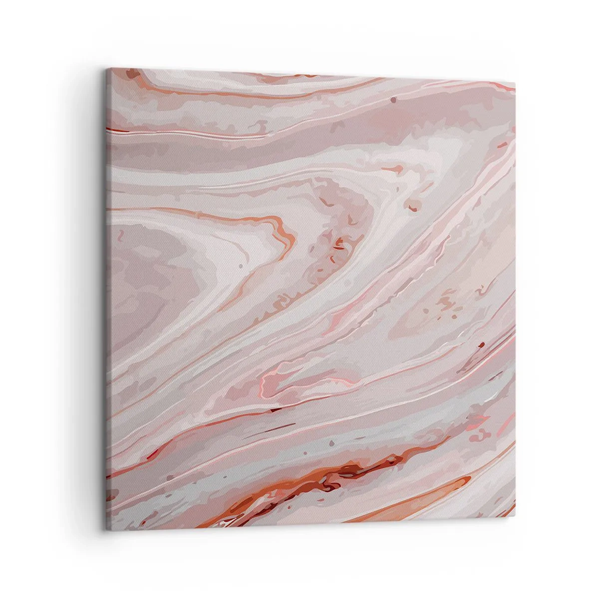 Quadro em tela - Rosa líquido - 50x50 cm