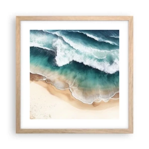 Pôster com moldura de carvalho claro - O eterno encontro - 40x40 cm