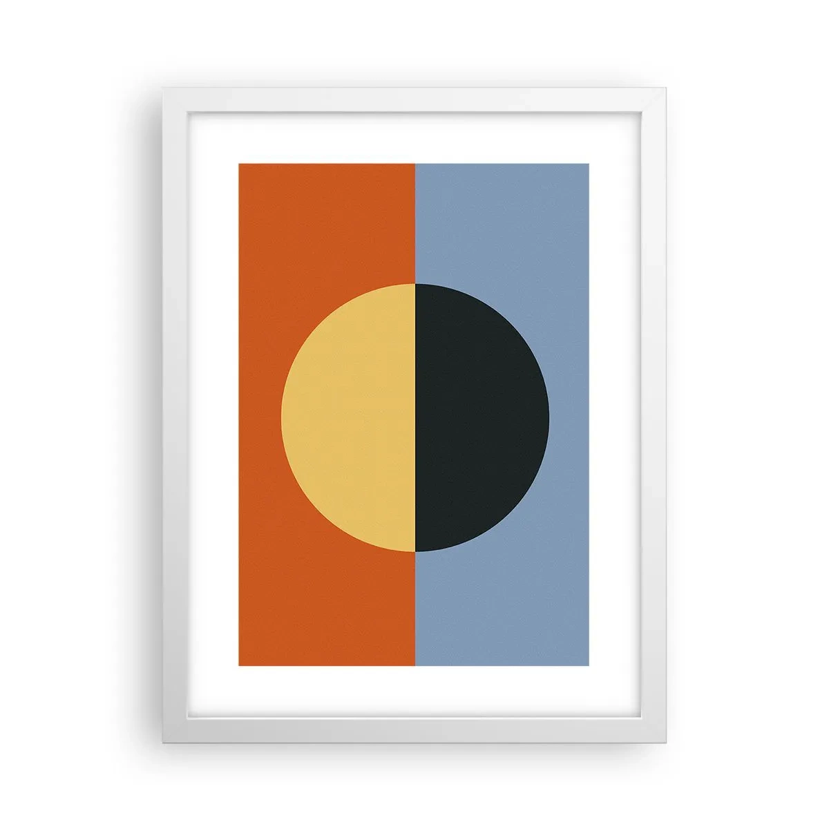 Pôster em moldura branca - Composição do calor e do frio - 30x40 cm