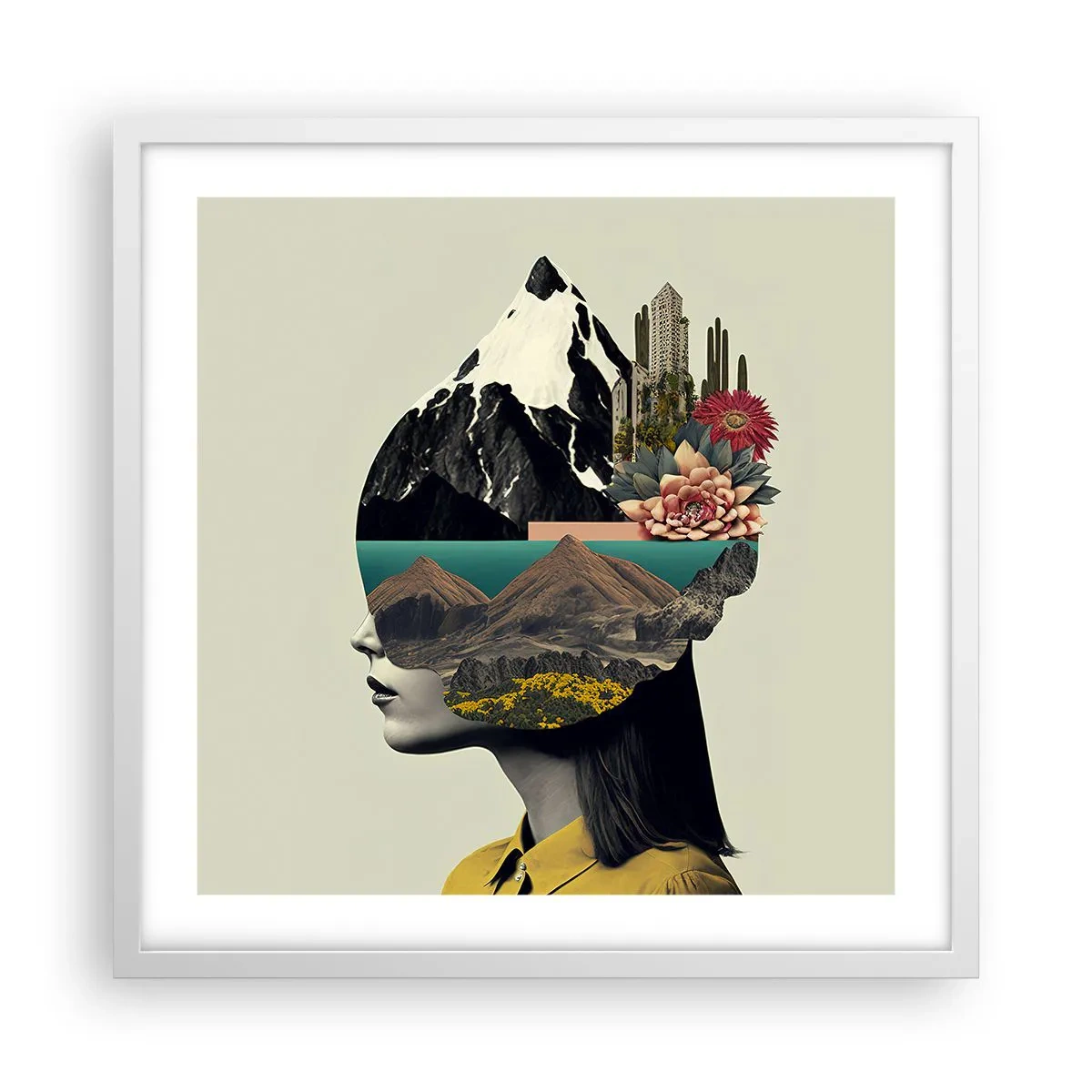 Pôster em moldura branca - Mulher – sempre um mistério - 50x50 cm