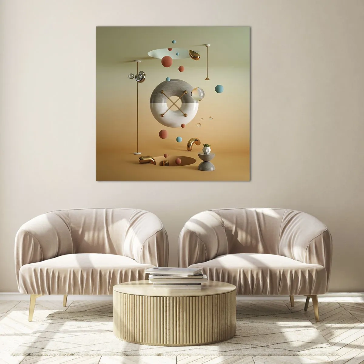 Quadro em vidro - Nada pode acontecer - 30x30 cm