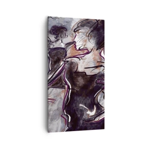 Quadro em tela - Deixar-se levar pela música - 55x100 cm