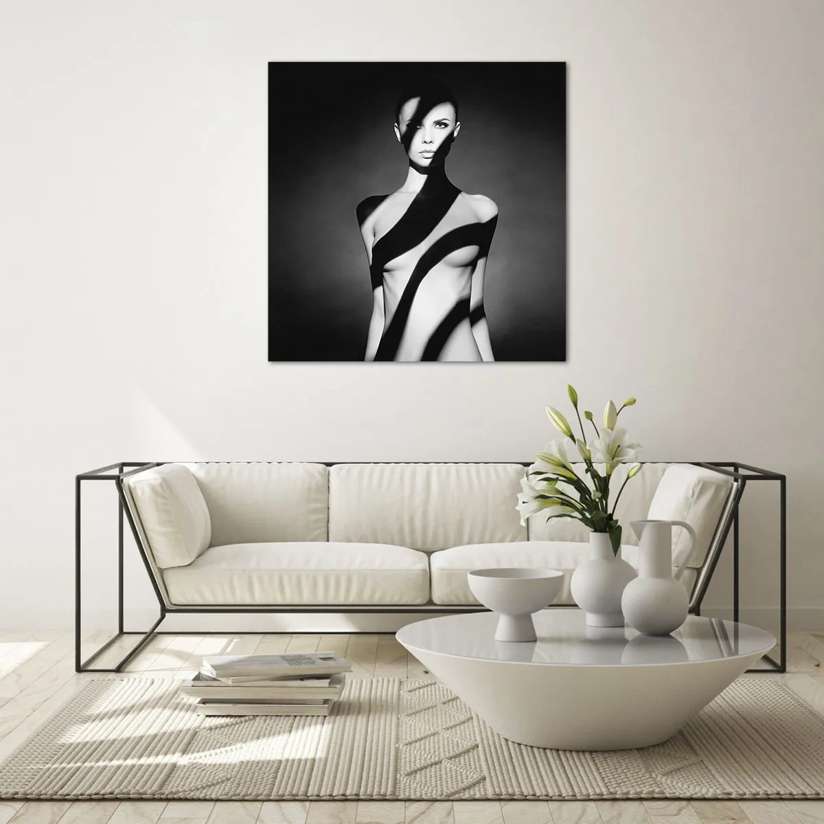 Quadro em vidro - No brilho e na sombra - 50x50 cm