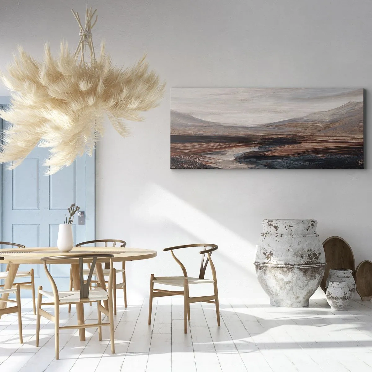 Quadro em tela - Um vale tranquilo - 90x30 cm