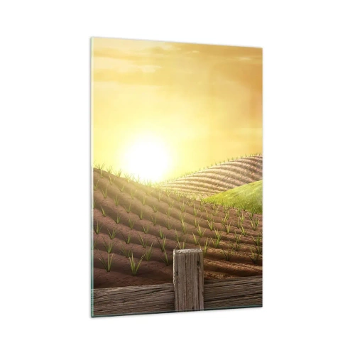 Quadro em vidro - Uma fazenda como num conto de fadas - 80x120 cm