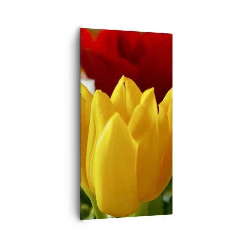 Quadro em tela - Febre das tulipas - 65x120 cm