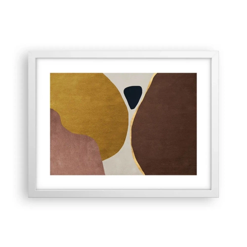 Pôster em moldura branca - Abstração – um lugar no espaço - 40x30 cm
