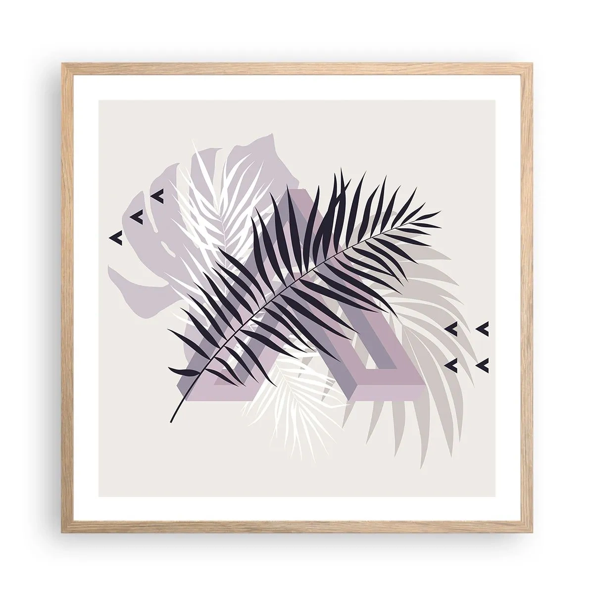 Pôster com moldura de carvalho claro - A sombra de uma sombra - 60x60 cm