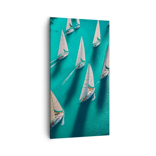 Quadro em tela - Numa competição com o vento - 55x100 cm