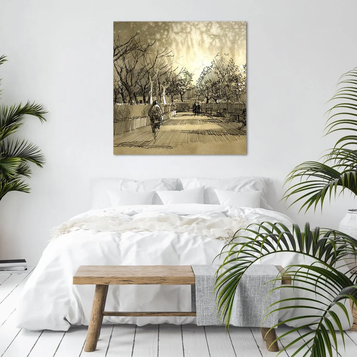 Quadro em tela - Um momento capturado por uma pena - 50x50 cm