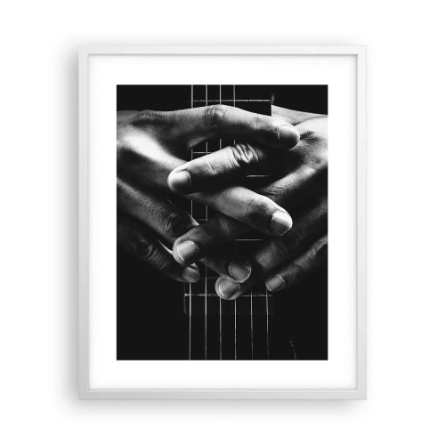 Pôster em moldura branca - Oração do artista - 40x50 cm