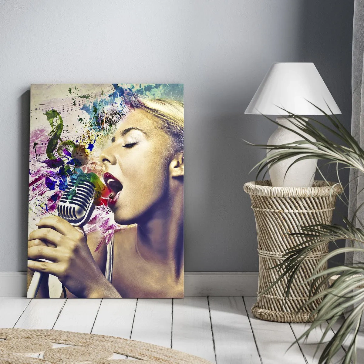 Quadro em tela - Pintar o mundo com a voz - 50x70 cm