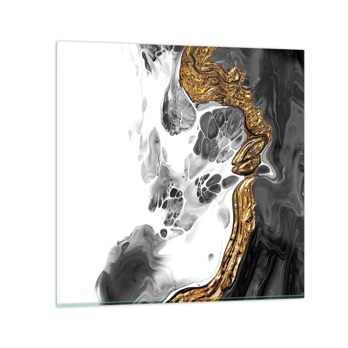 Quadro em vidro - Composição orgânica - 70x70 cm