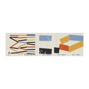 Amostra de papel de parede autocolante Deluxe Sticker - Composição ao nível - Minimalismo, Moderno, Contemporâneo - 100x30 cm
