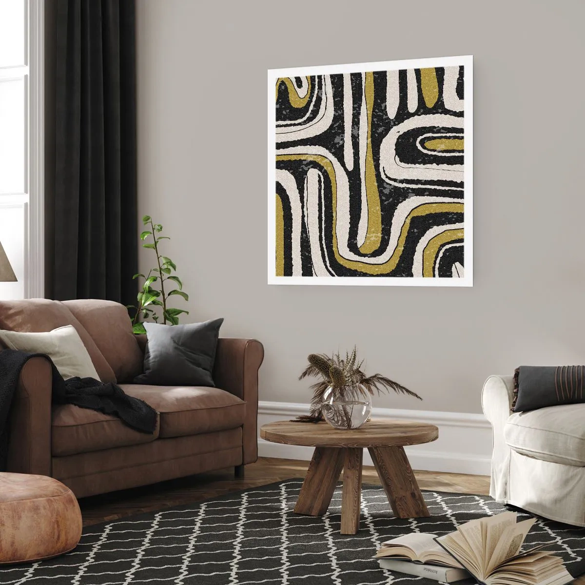 Pôster - Composição: estradas e becos - 50x50 cm