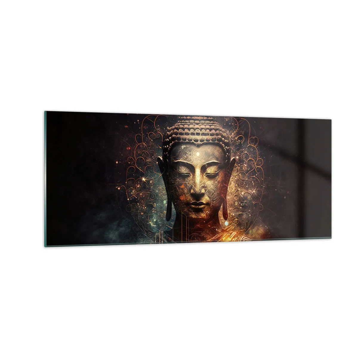Quadro em vidro - Equilíbrio espiritual - 100x40 cm