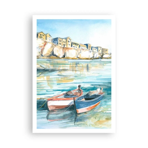 Pôster - Paisagem em azul - 70x100 cm